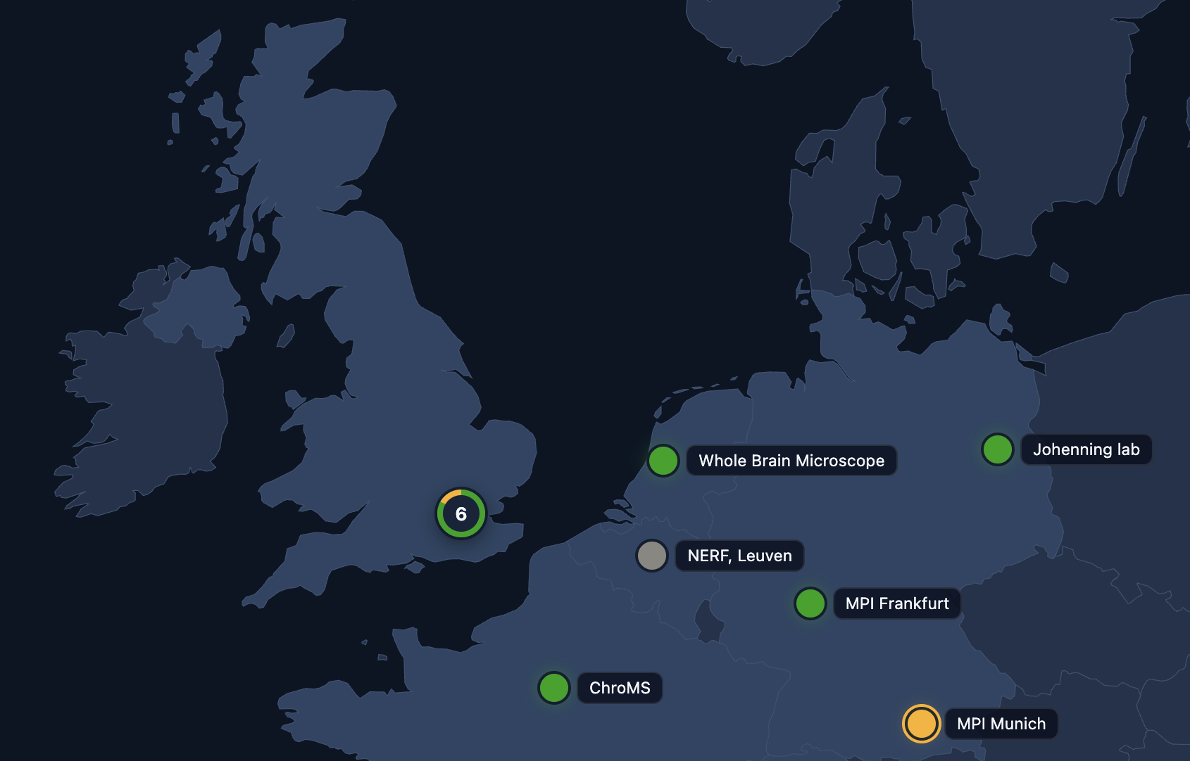Link to interactive map of brainsaw (serial section 2-photon tomography) systems worldwide